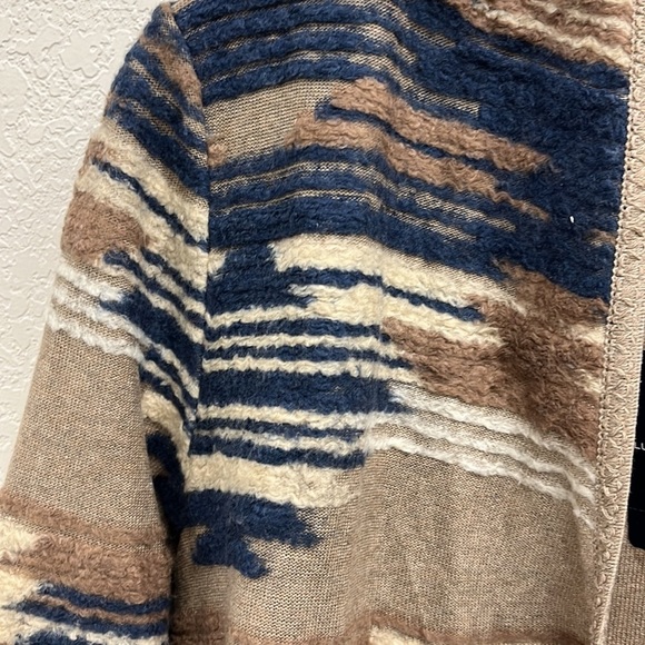 Lucky Brand Southwest Style Open Front Cardigan with Fringe bottom S - Picture 2 of 7